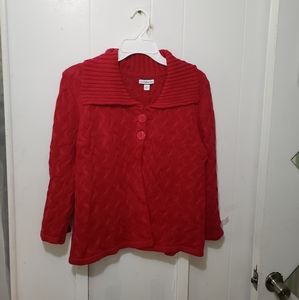 Med Weight Short 2-Button Cardigan Sweater